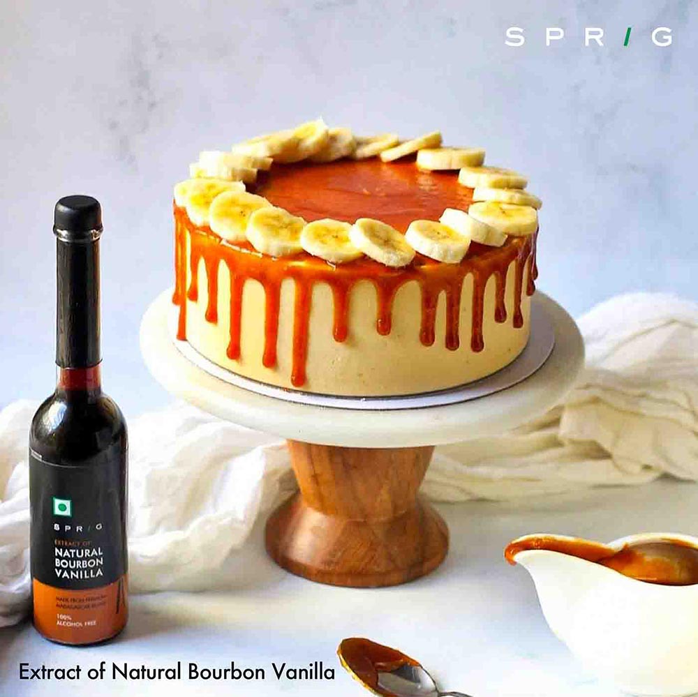 Banana Cake with Salted Caramel Frosting – SPRIG