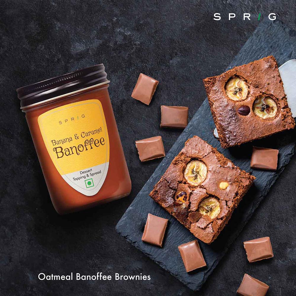 Oatmeal Banoffee Brownies – SPRIG