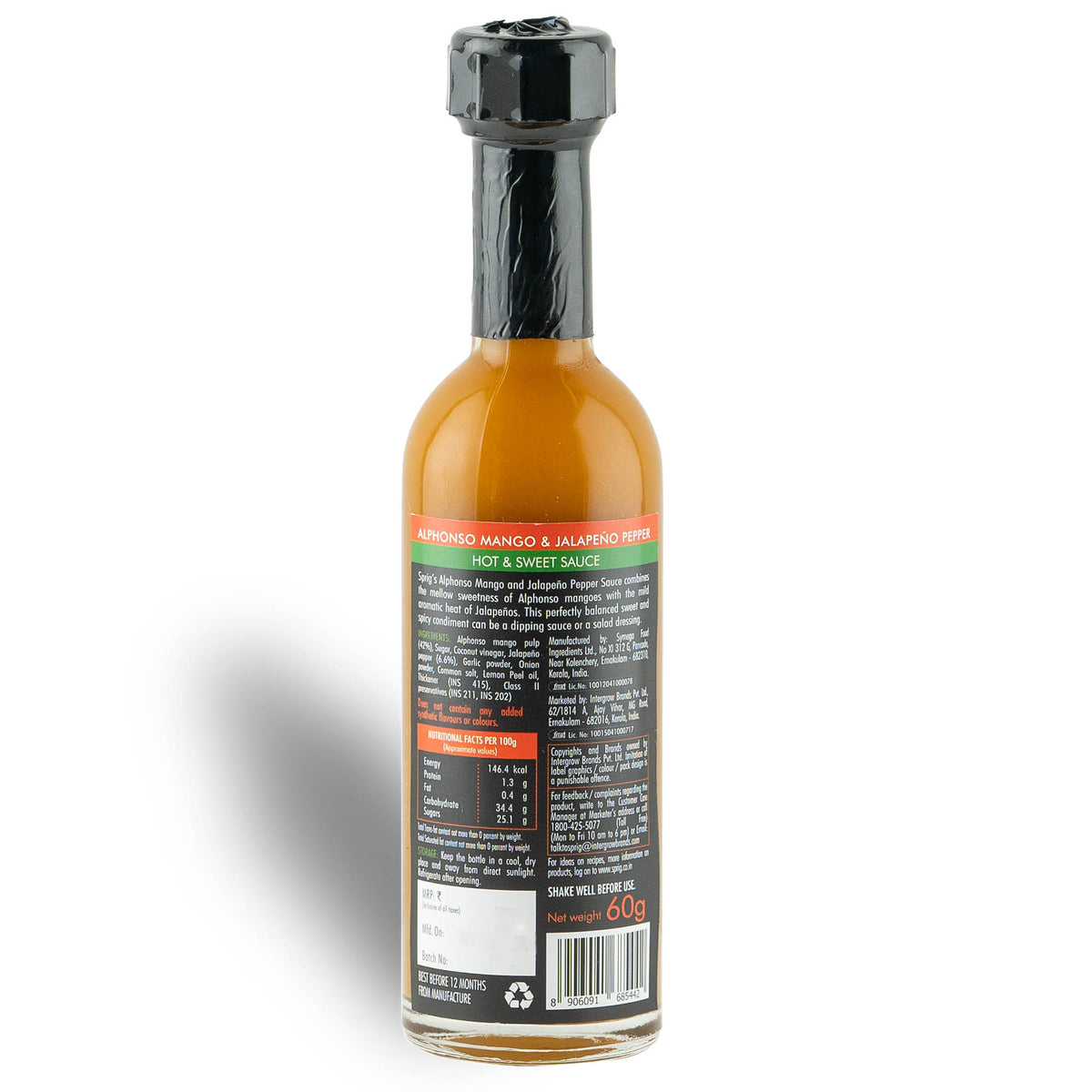 Buy Sprig Mango Jalapeno Hot and Sweet Sauce, Small Bottle, 60 g SPRIG