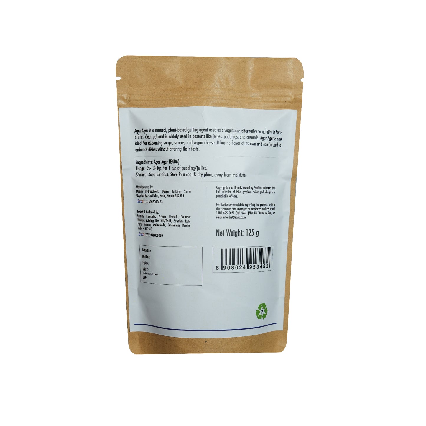 Agar Agar Powder, 125g