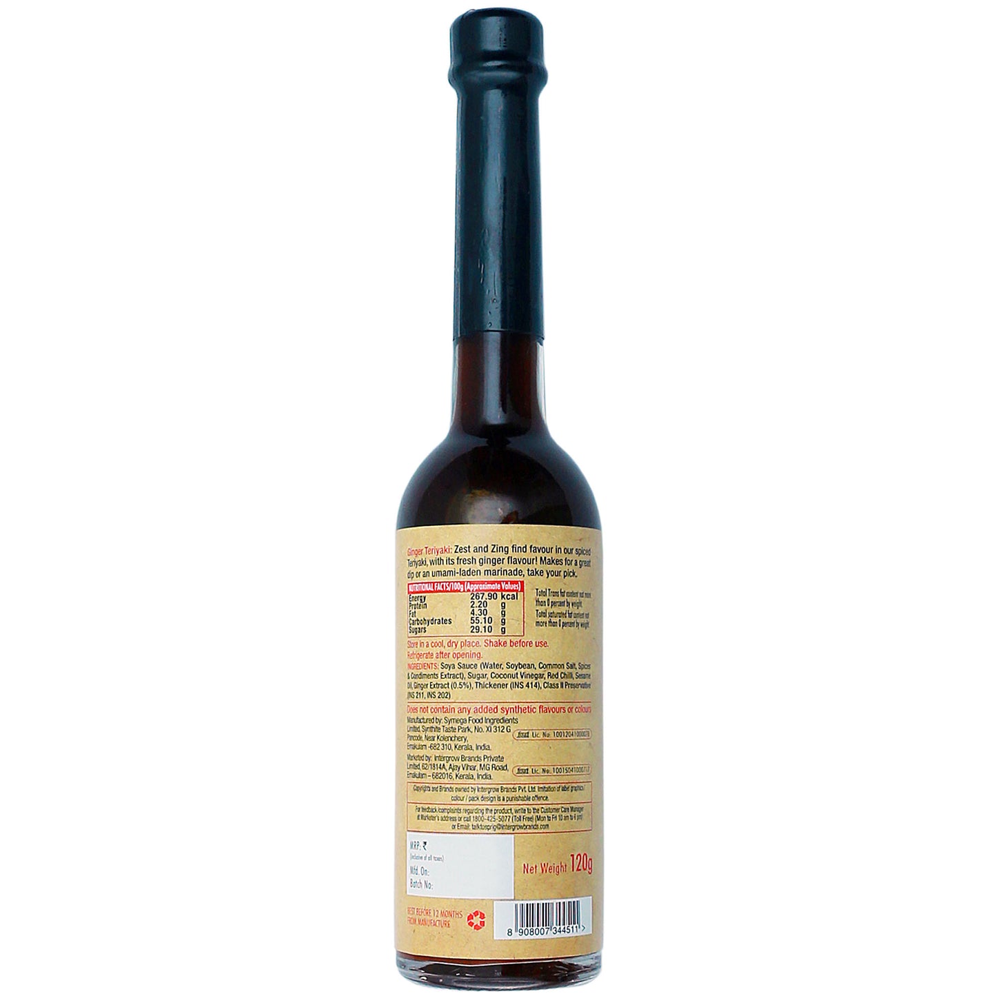 Ginger Teriyaki Stir Fry Sauce, 120g