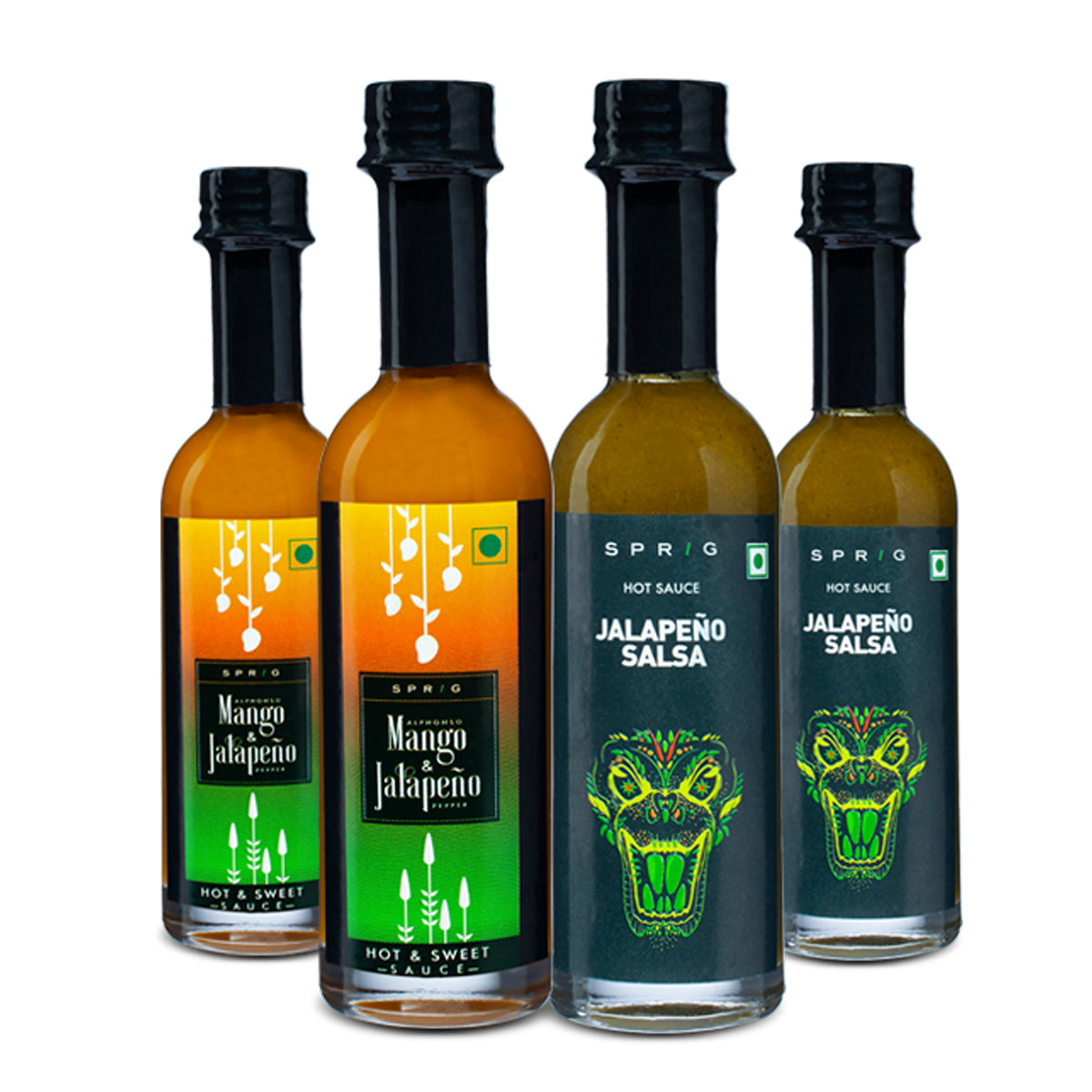 Combo Pack Mango Jalapeno Hot and Sweet Sauce 60ml x2 & Jalapeno Sal