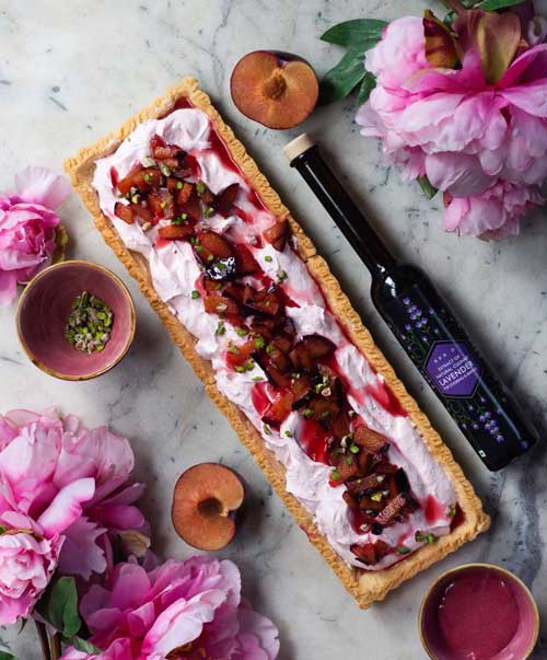 Plum Lavender Tart