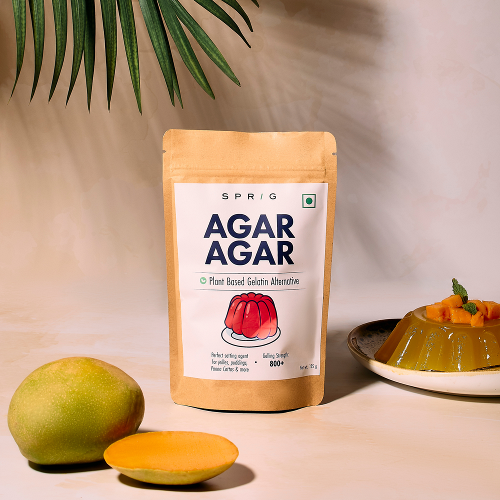 
                  
                    SPRIG Agar Agar Powder, 125g | Plant-Based Gelatin Alternative Sourced from Sea Weed | Superior Gelling Strength | 100% Vegan | Perfect Setting Agent for Jellies, Puddings, Panna Cottas and Dairy-Free Recipes
                  
                