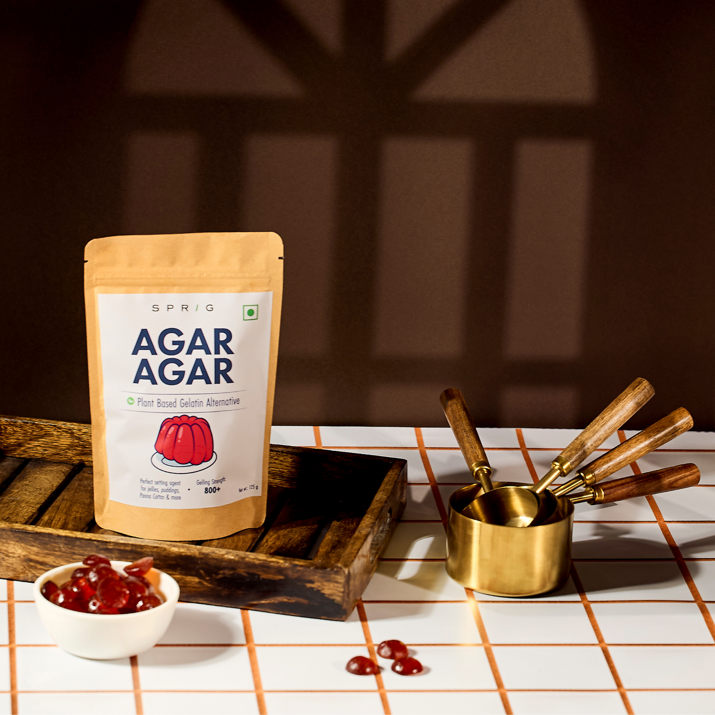 
                  
                    SPRIG Agar Agar Powder, 125g | Plant-Based Gelatin Alternative Sourced from Sea Weed | Superior Gelling Strength | 100% Vegan | Perfect Setting Agent for Jellies, Puddings, Panna Cottas and Dairy-Free Recipes
                  
                