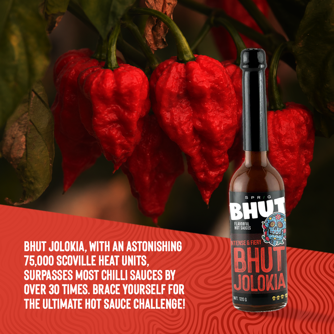 
                  
                    Bhut Jolokia Extra Hot Chilli Sauce
                  
                