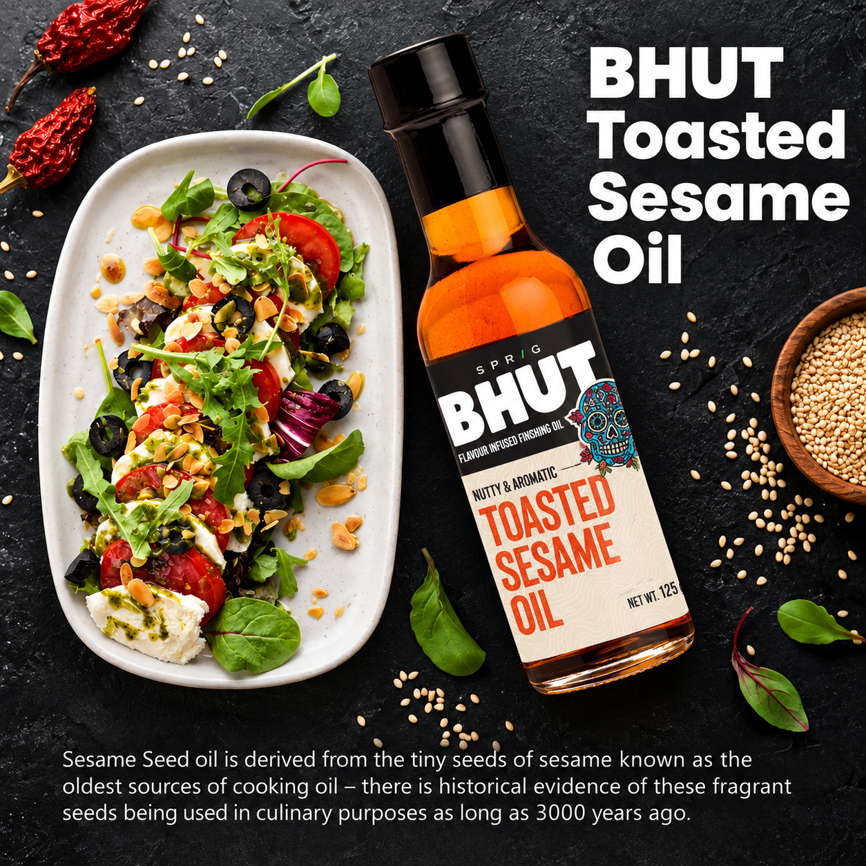 
                  
                    BHUT Toasted Sesame Oil, 125g
                  
                