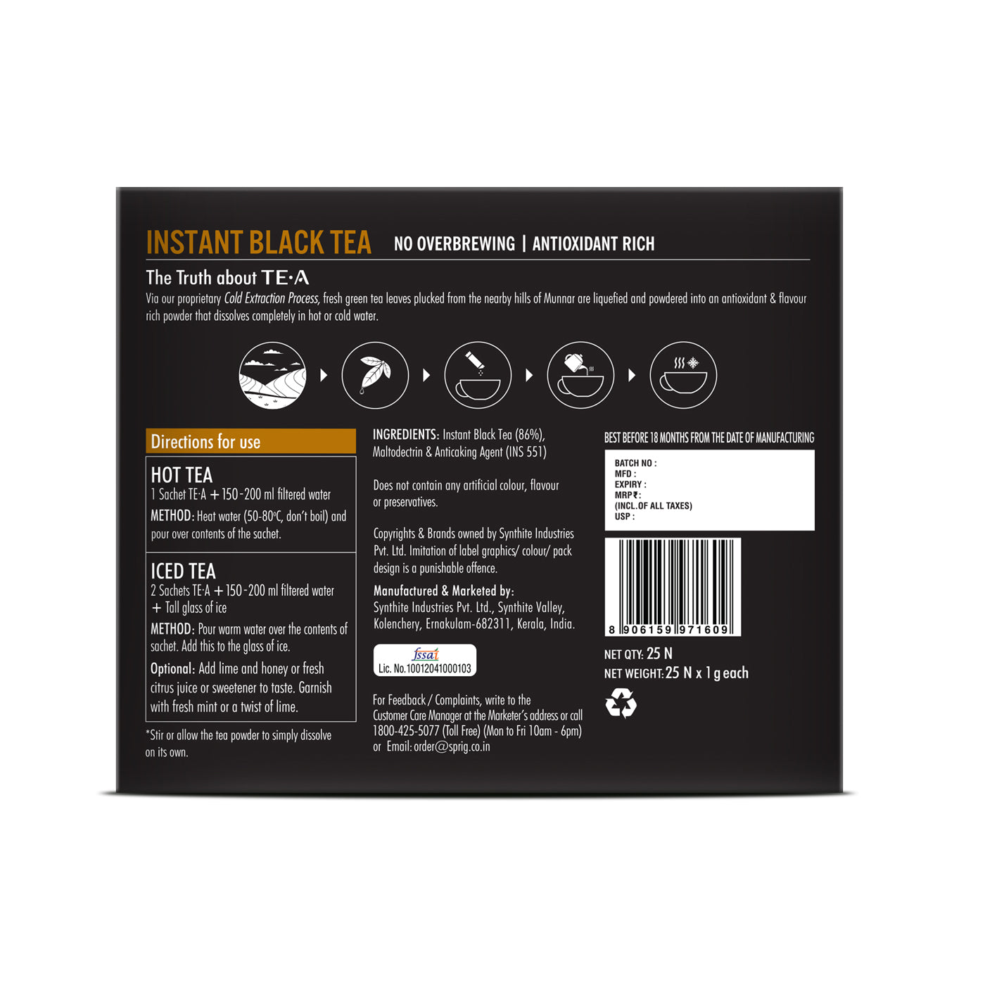
                  
                    TE.A Instant Classic Black Tea 25 Sachet
                  
                