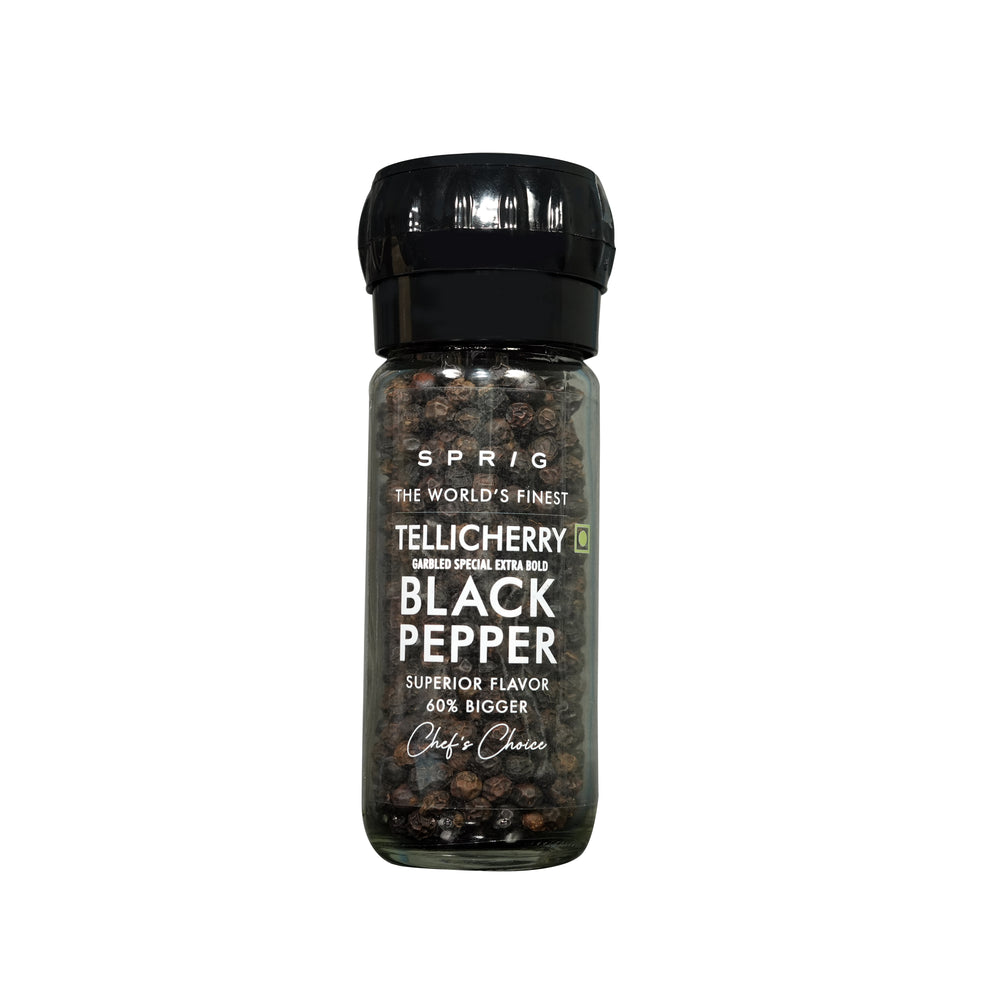 Sprig Whole Black Pepper -Tellicherry Garbled Special Extra Bold 50g