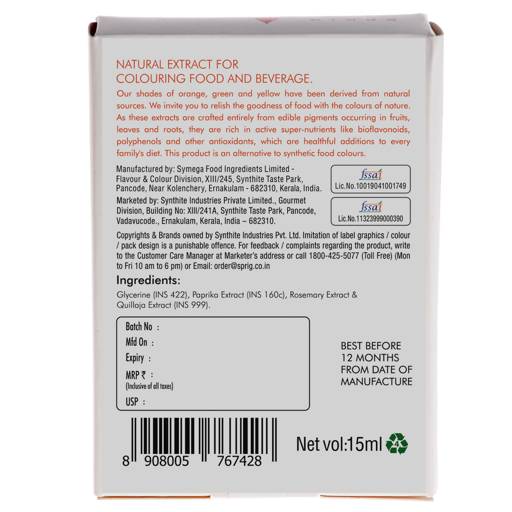
                  
                    Natural Extracts for Colouring Food and Beverage - Paprika Orange
                  
                
