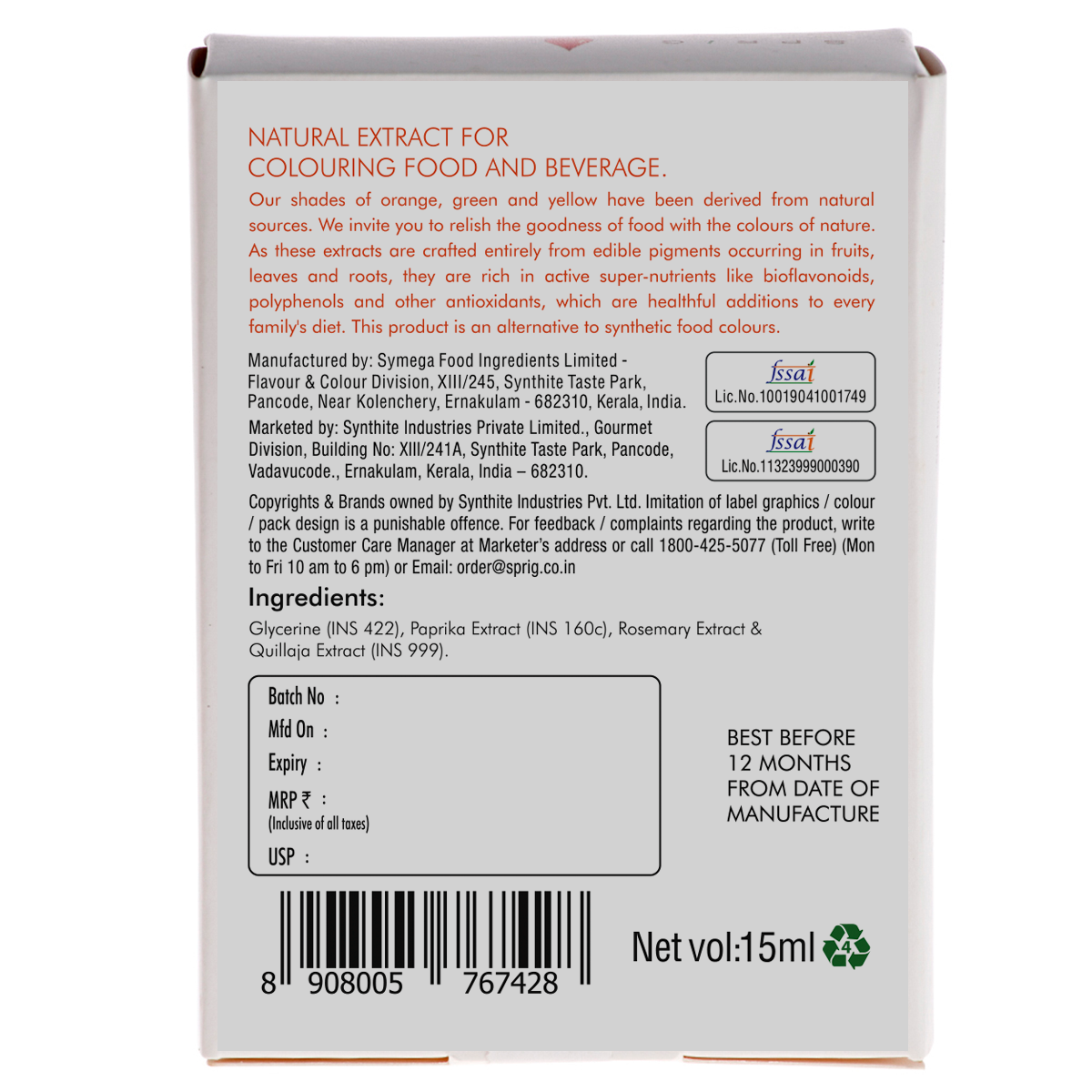 
                  
                    Natural Extracts for Colouring Food and Beverage - Paprika Orange
                  
                