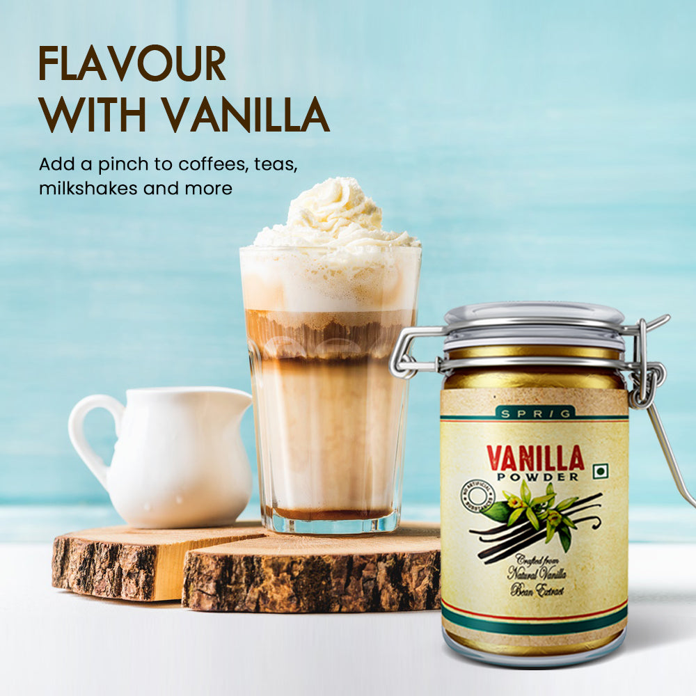 
                  
                    Sprig Vanilla Powder – Crafted from natural vanilla bean extract, no added flavours or colours, 30gm
                  
                