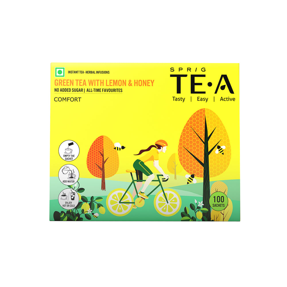 TE.A Green Tea with Lemon & Honey - Pack of 100, 70 g