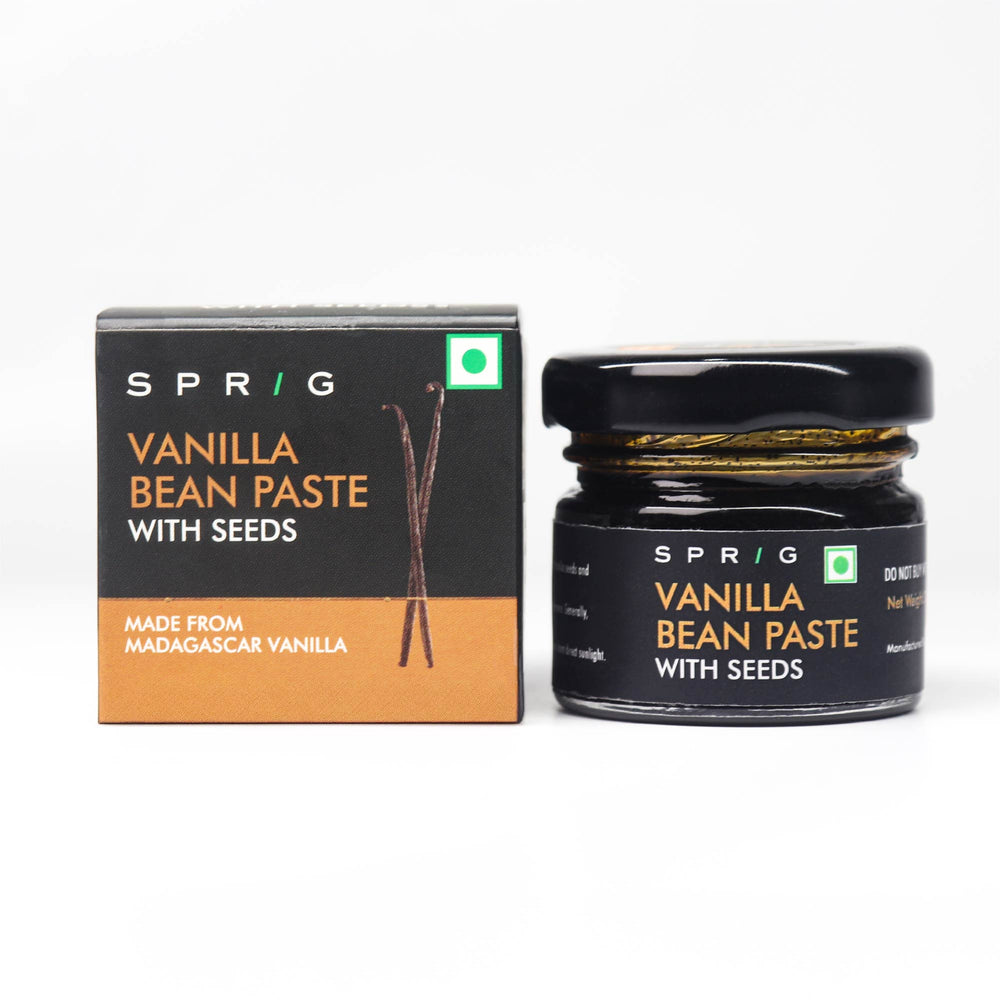 
                  
                    SPRIG Vanilla Bean Paste With Seeds | Made with Madagascar Vanilla Beans | Visible Vanilla Bean Specks | 100% Alcohol Free | Pure, Gluten Free, Non-GMO | For Ice Creams, Beverages & Pastries
                  
                