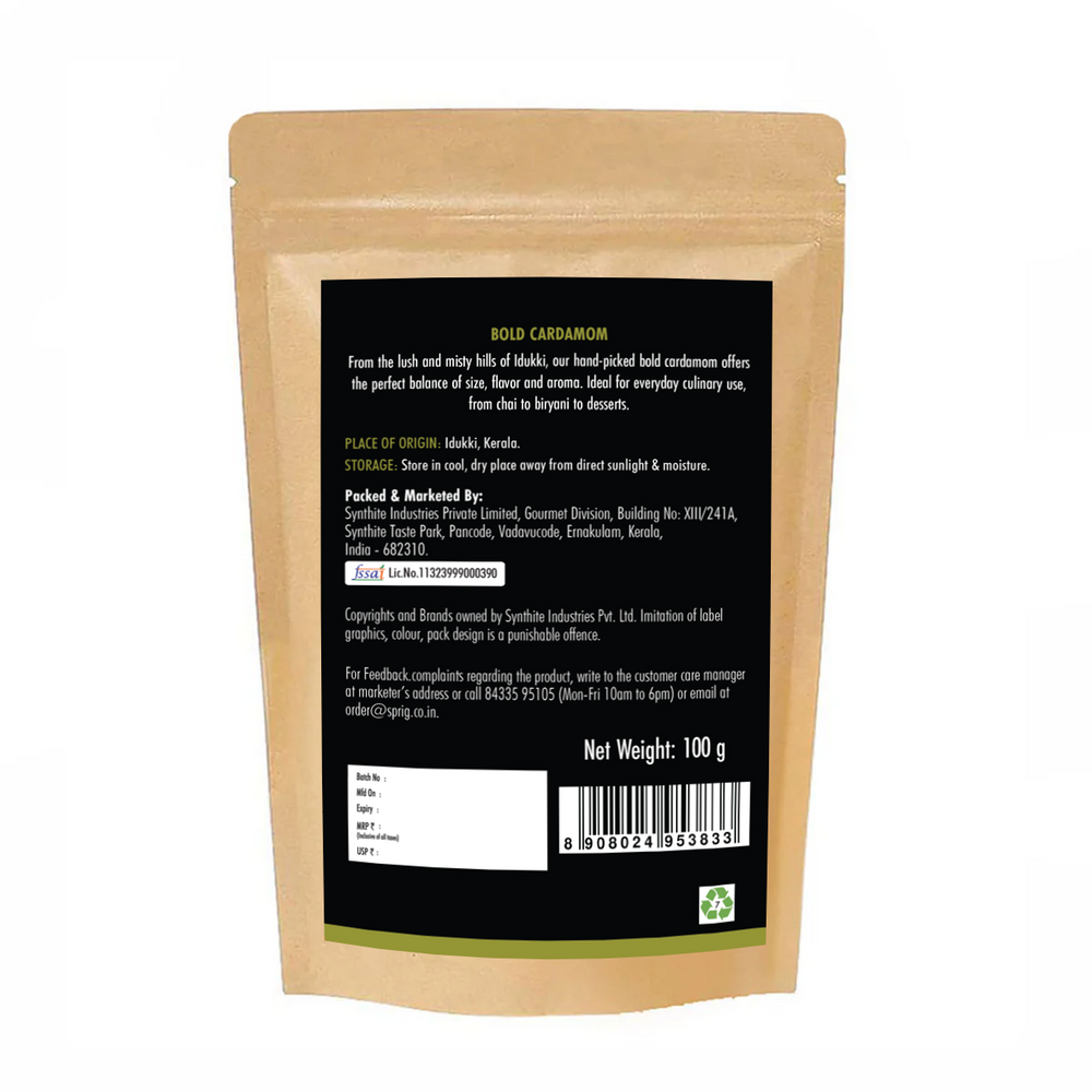 
                  
                    Idukki Cardamom Bold
                  
                