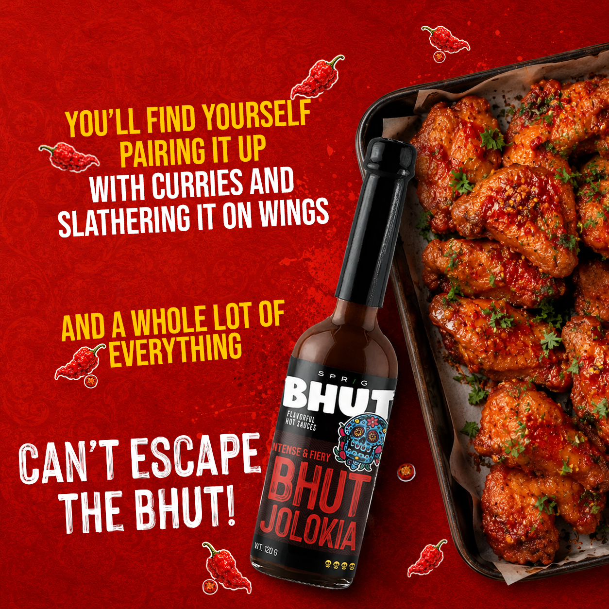 
                  
                    Bhut Jolokia Extra Hot Chilli Sauce
                  
                