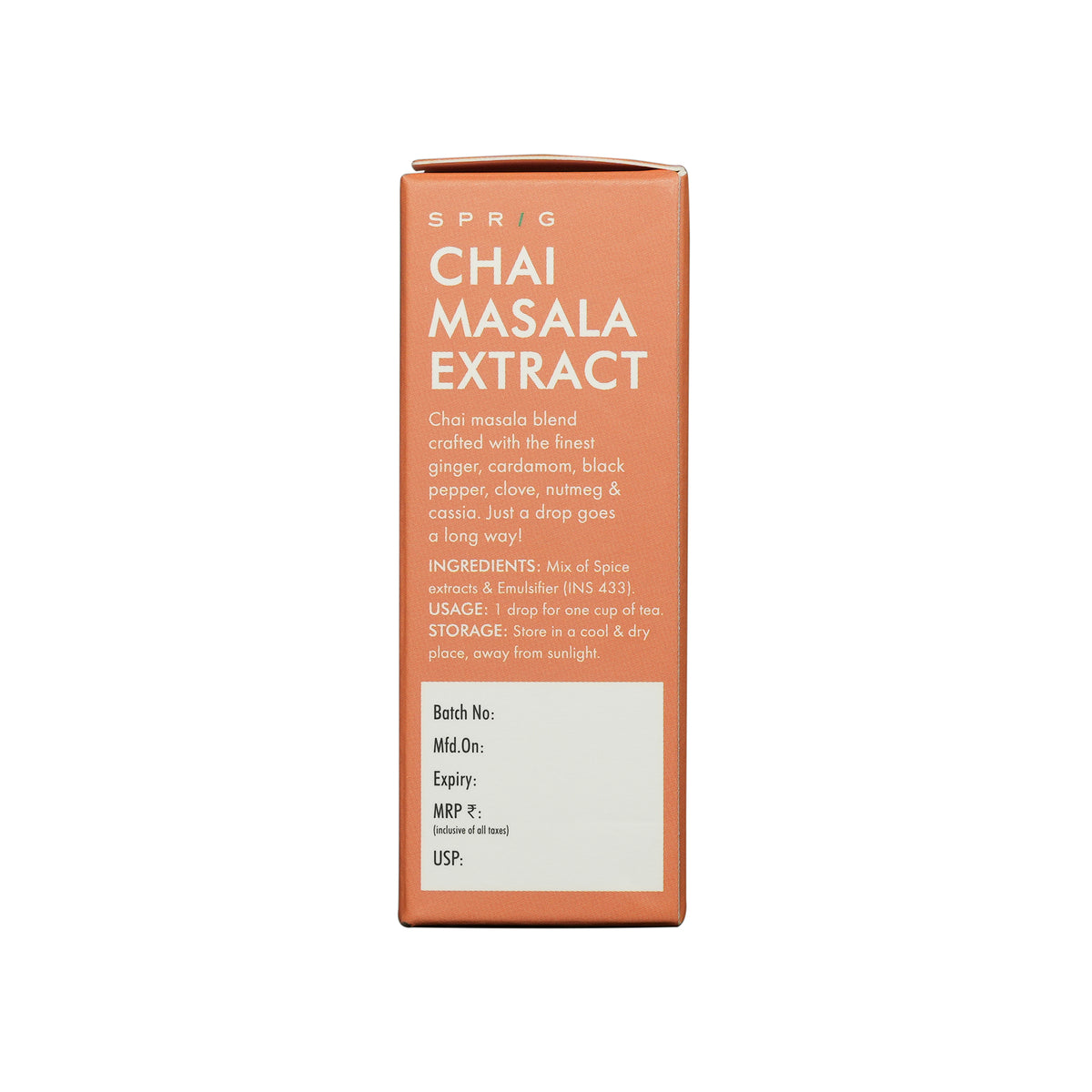 Sprig Chai Masala Extract | Masala Tea | Traditional Indian Recipe ...