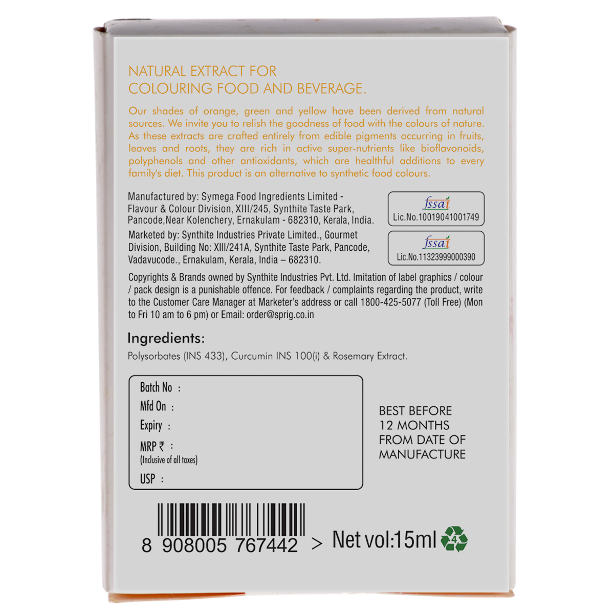 
                  
                    Natural Extracts for Colouring Food and Beverage - Marigold Yellow
                  
                