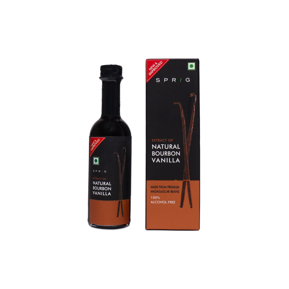 SPRIG Natural Bourbon Vanilla Extract | Made With Madagascar Vanilla Beans | 100% Alcohol Free | Pure, Gluten Free, Non-GMO | For Baking & Cooking