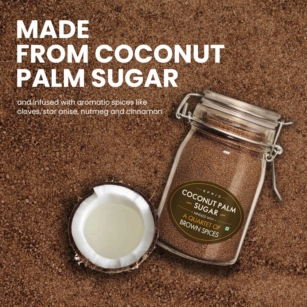
                  
                    Coconut Sugar Mingled with a Quartet of Brown Spices. 175g
                  
                