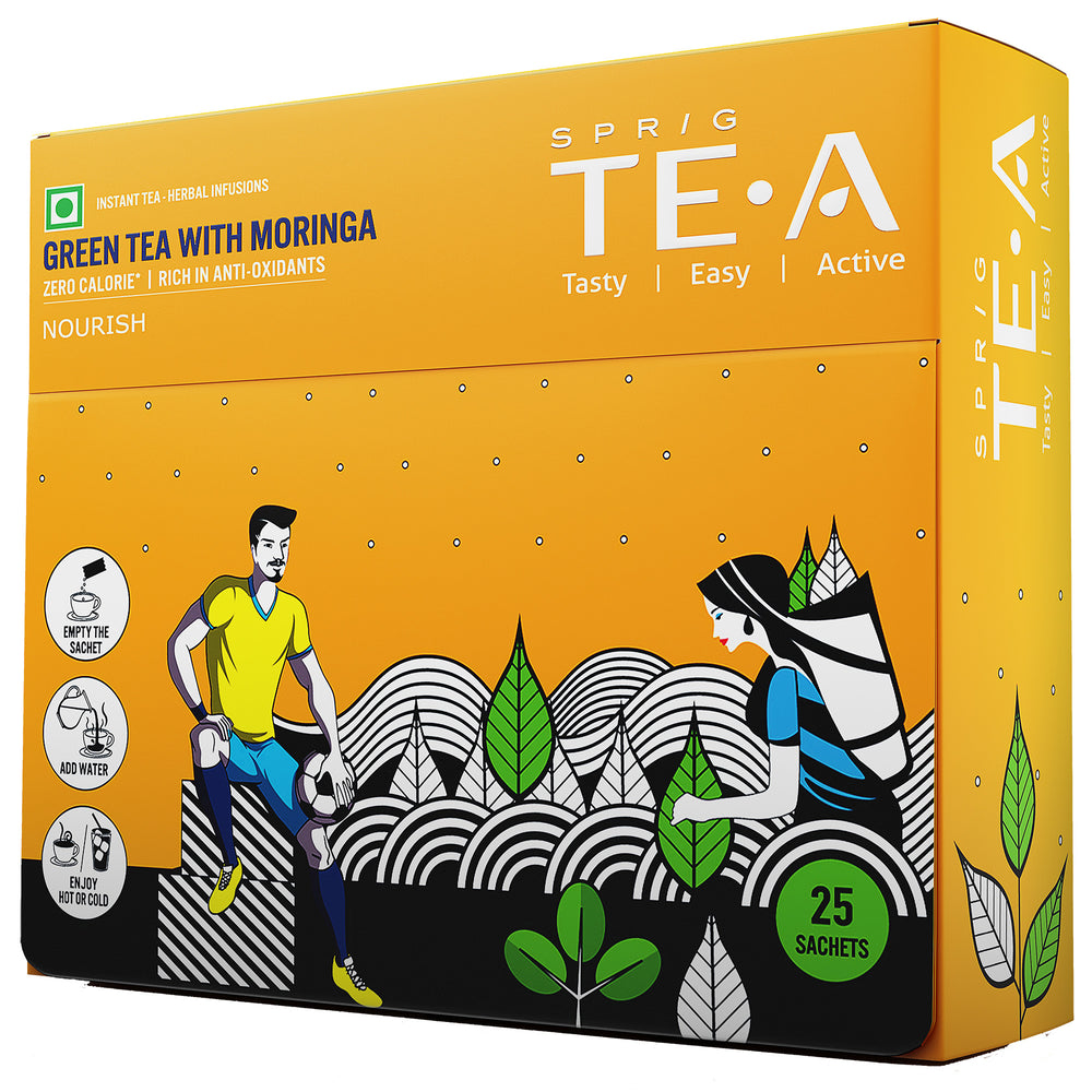 TE.A Green Tea with Moringa - Pack of 25, 12.5 g