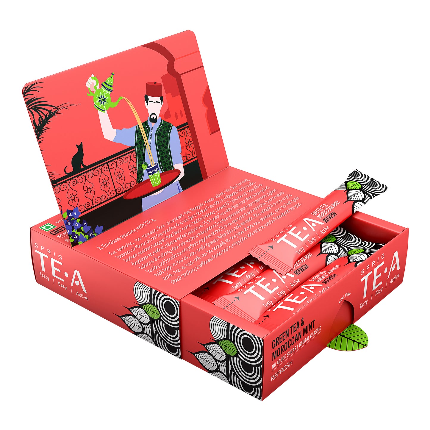 
                  
                    TE.A Green Tea & Moroccan Mint - Pack of 25, 15 g
                  
                