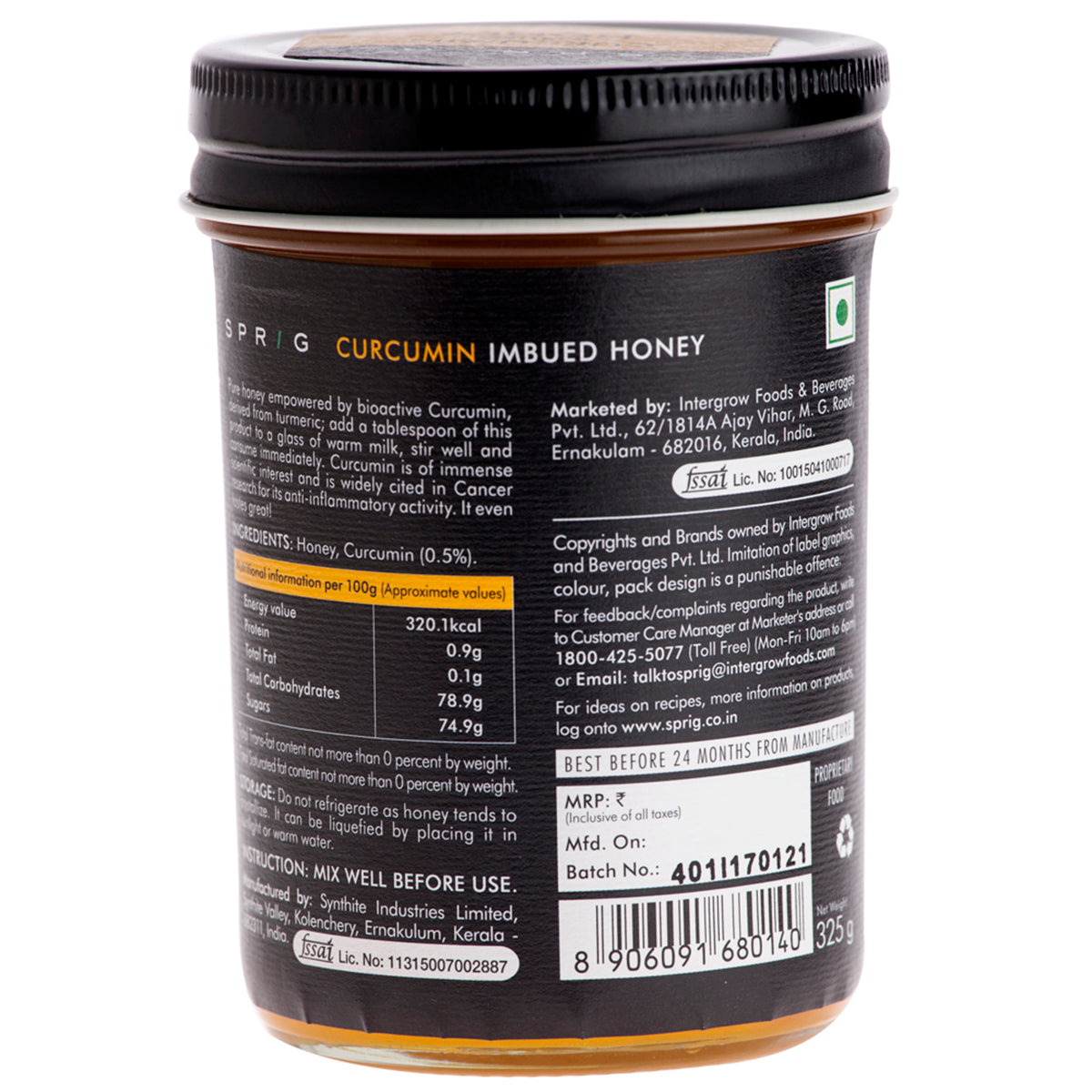 
                  
                    Curcumin Imbued Honey, 325g
                  
                