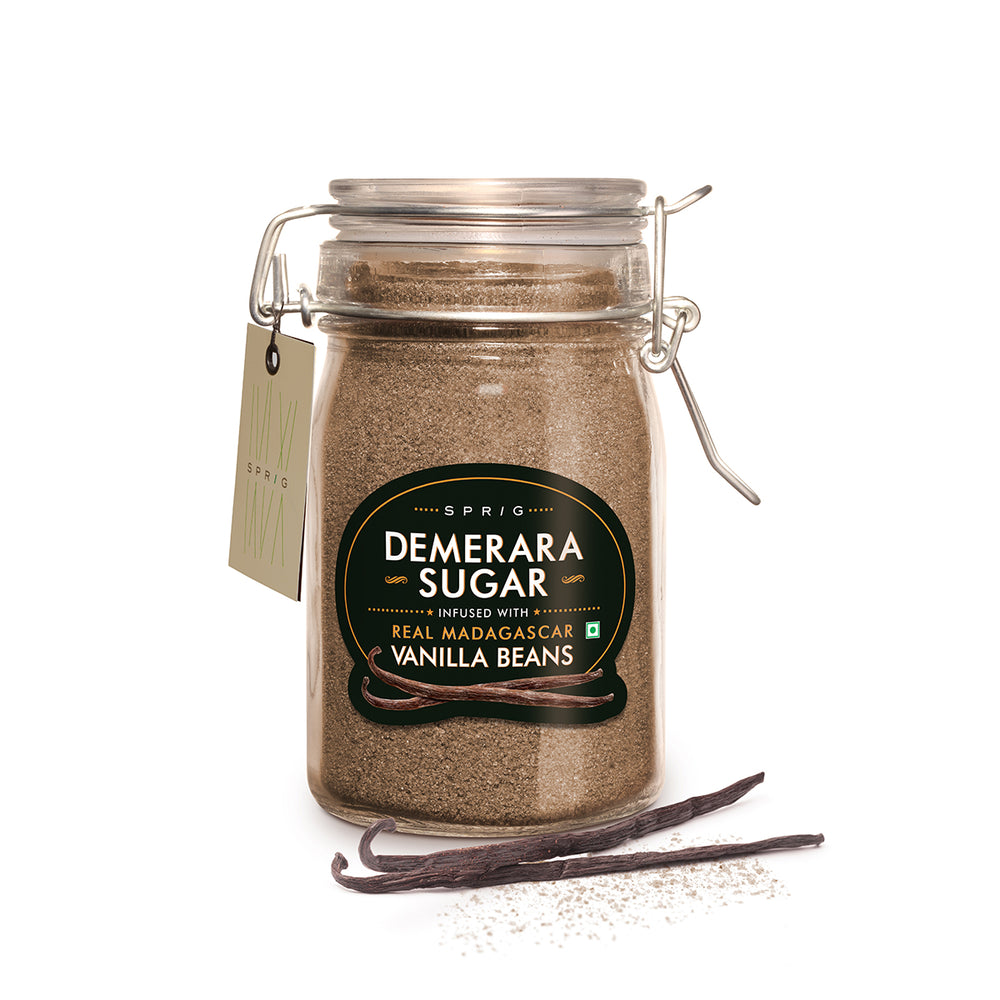 Demerara Sugar Infused with Real Madagascar Vanilla, 175 g