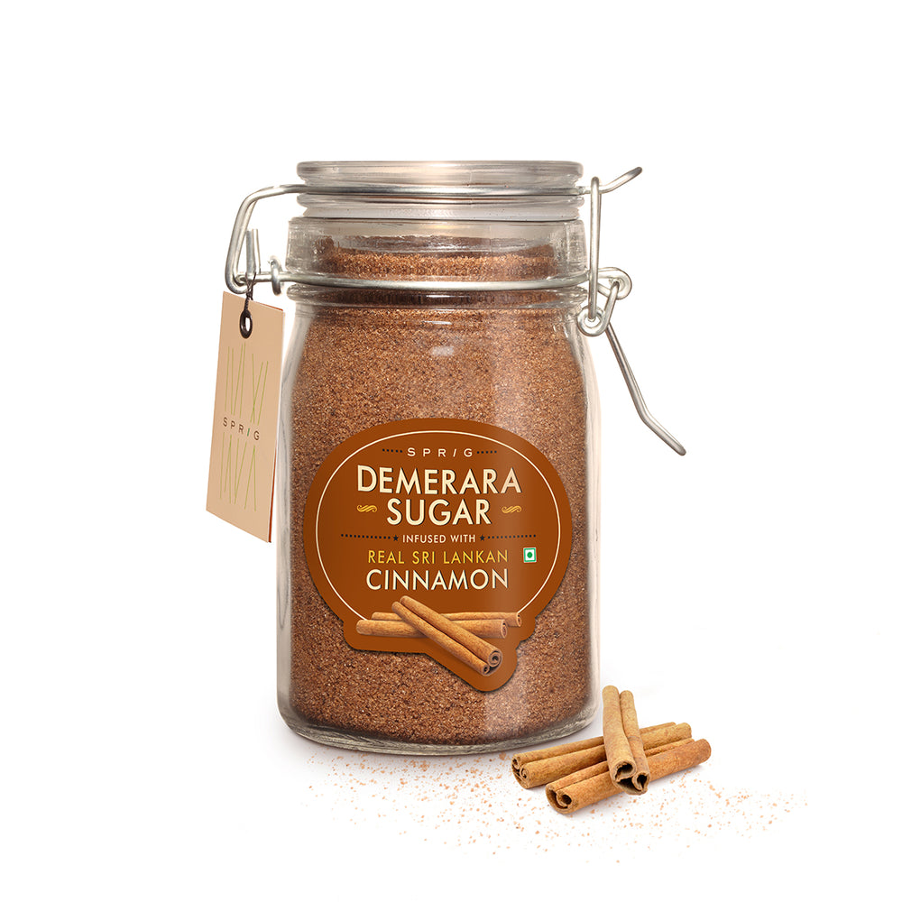 Demerara Sugar infused with Real Sri Lankan Cinnamon, 175 g