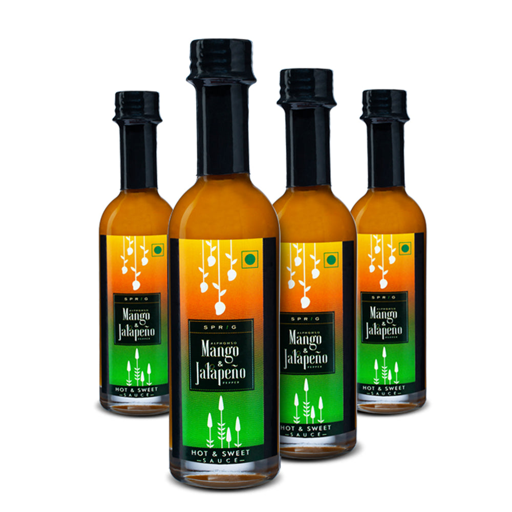 Combo Pack - Mango Jalapeno Hot and Sweet Sauce 60ml (Pack of 4) 240ml