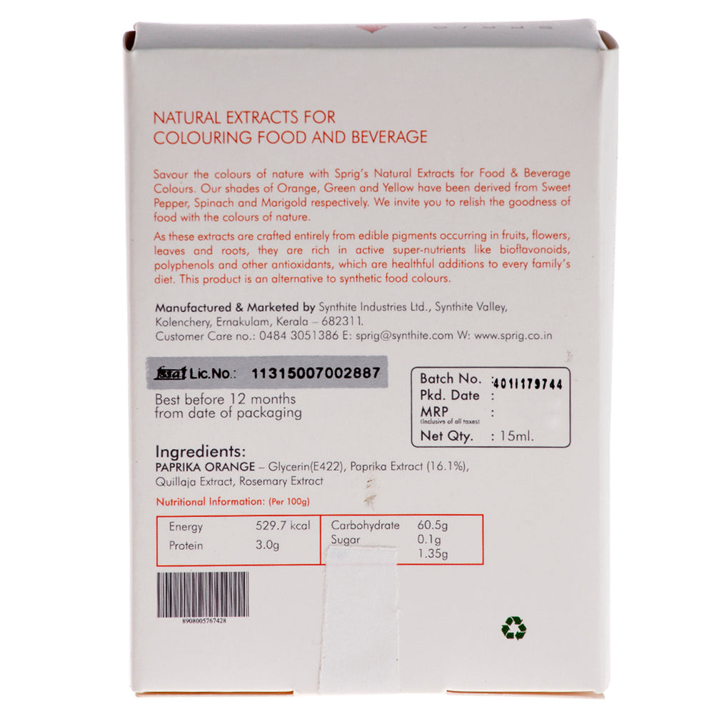 Natural Extracts for Colouring Food and Beverage - Paprika Orange