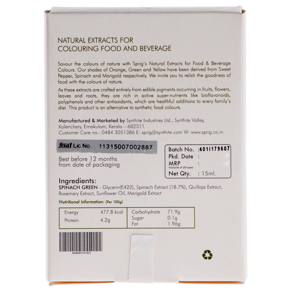 
                  
                    Natural Extracts for Colouring Food and Beverage - Spinach Green
                  
                